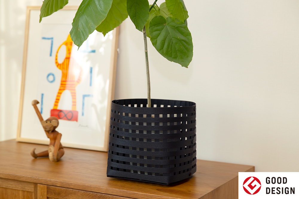 暮らしを豊かにするシンプルで美しいかご S3 ブラック 岩手県奥州市産 バンドシー Bandc [AR005]