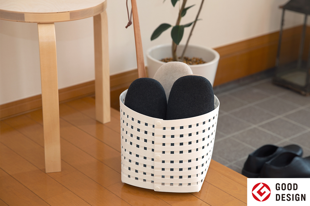 暮らしを豊かにするシンプルで美しいかご S3 ホワイト 岩手県奥州市産 バンドシー Bandc [AR006]