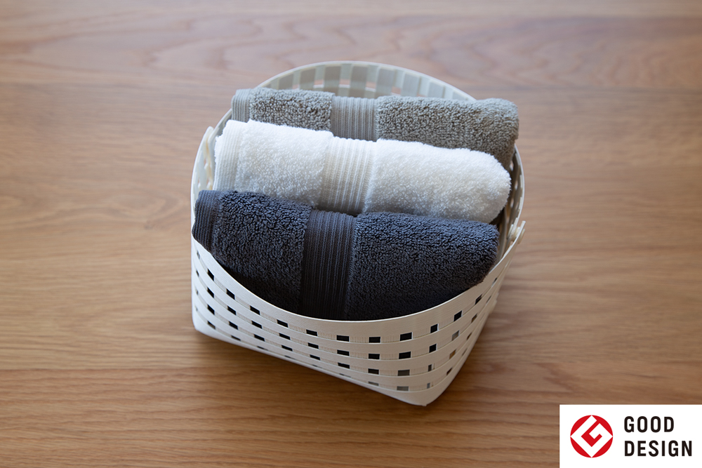 暮らしを豊かにするシンプルで美しいかご S2 ホワイト 岩手県奥州市産 バンドシー Bandc [AR008]