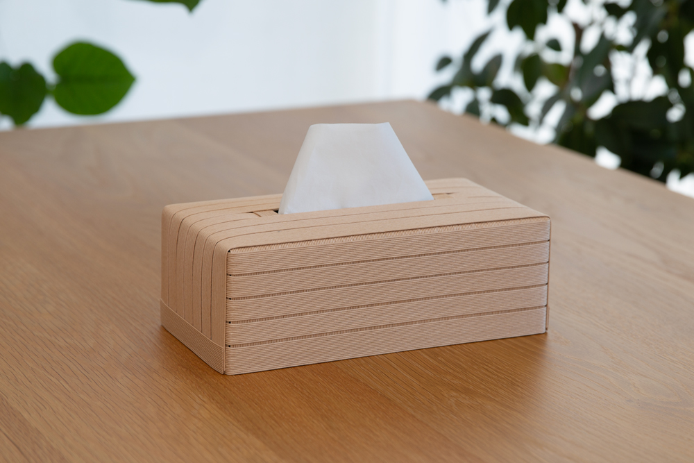心地よい暮らしをつくる ティッシュケース Tall ベージュ 岩手県奥州市産 バンドシー Bandc エリエール コットンフィール ナクレ に対応 [AR100]