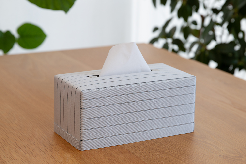 心地よい暮らしをつくる ティッシュケース Max ライトグレー 岩手県奥州市産 バンドシー Bandc スコッティ カシミヤ 大人の鼻セレブ に対応 [AR113]