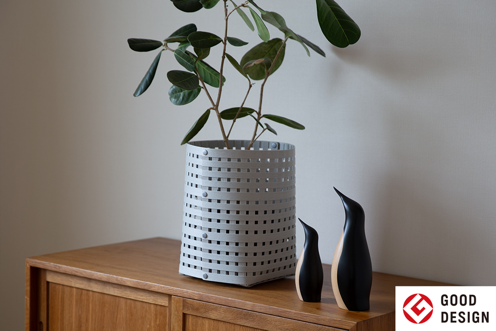 暮らしを豊かにするシンプルで美しいかご S4 ライトグレー 岩手県奥州市産 バンドシー Bandc [AR138]