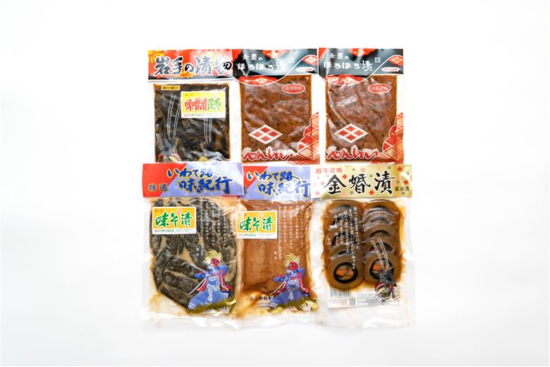  奥州市の漬物 5種詰め合わせ 弁慶のほろほろ漬 金婚漬 味噌漬昆布 味噌漬大根 味噌漬胡瓜[S0007]