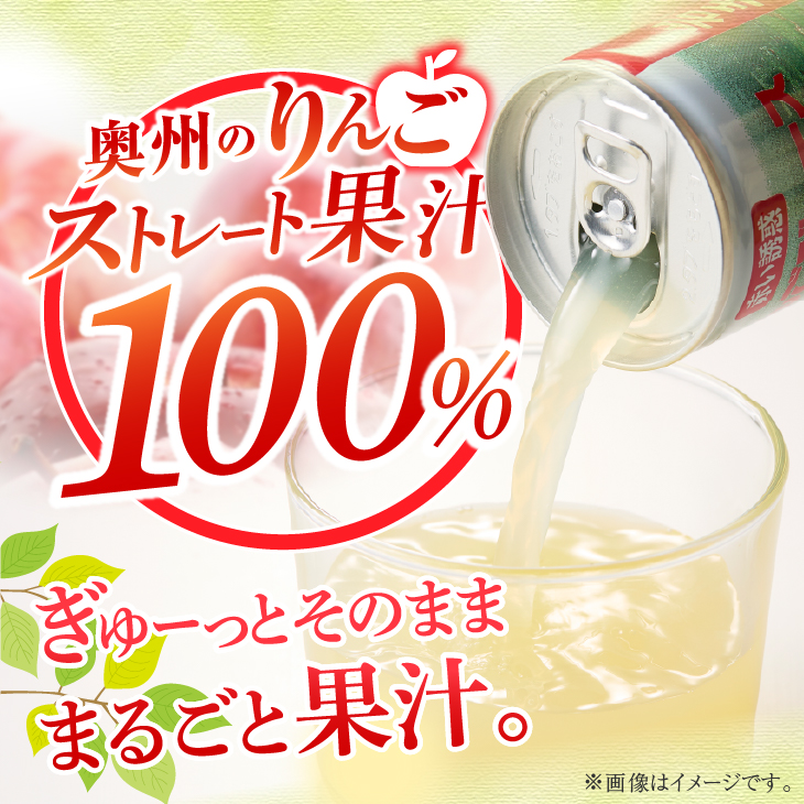 赤い誘惑りんごジュース（195g×30缶） ストレート果汁100％ [U0024]