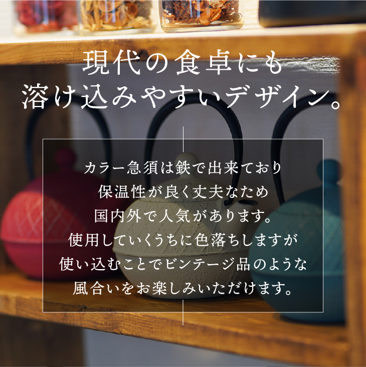 南部鉄器 急須 アーガイル（ミルクホワイト） 0.6L 【及春鋳造所 作】 伝統工芸品 キッチン用品 食器 日用品 雑貨[Y0038]