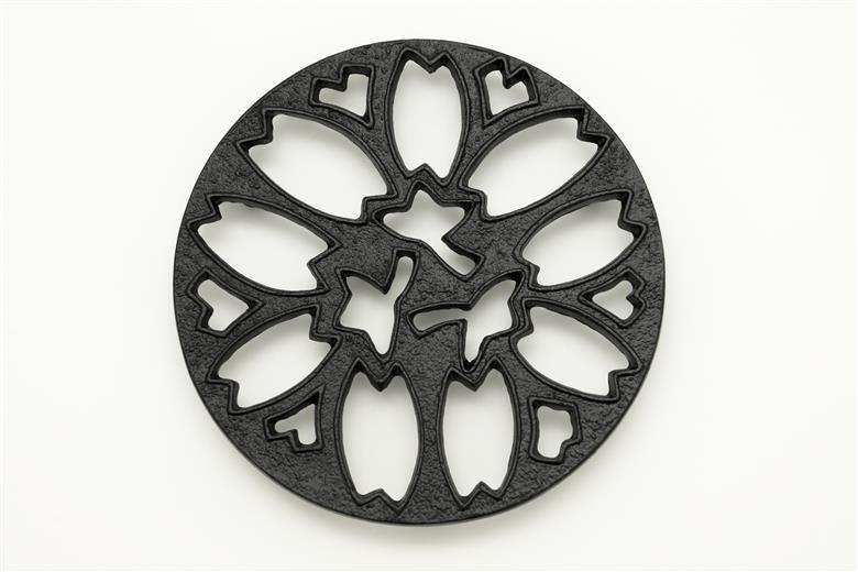 南部鉄器 瓶敷 リーフ（鉄瓶、鍋向き） [Y0103]