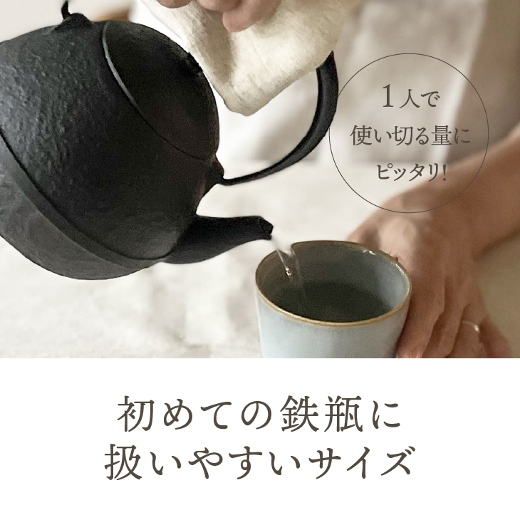 南部鉄器 鉄瓶たまご形 0.55L[Z0044]