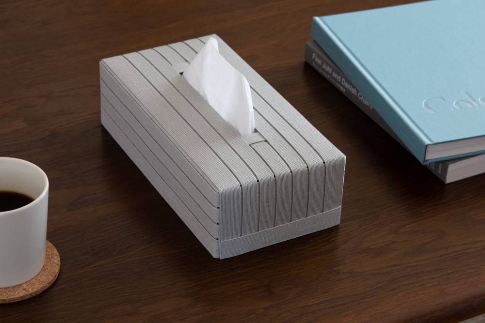 心地よい暮らしをつくる ティッシュケース ライトグレー 岩手県奥州市産 バンドシー Bandc クリネックス エリエール ネピア エルモア に対応 [AR085]