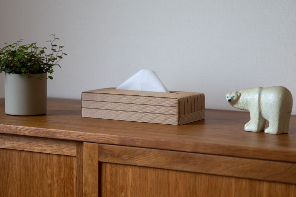 心地よい暮らしをつくる ティッシュケース mini ナチュラル 岩手県奥州市産 バンドシー Bandc スコッティ ネピア ネピネピ に対応 [AR090]