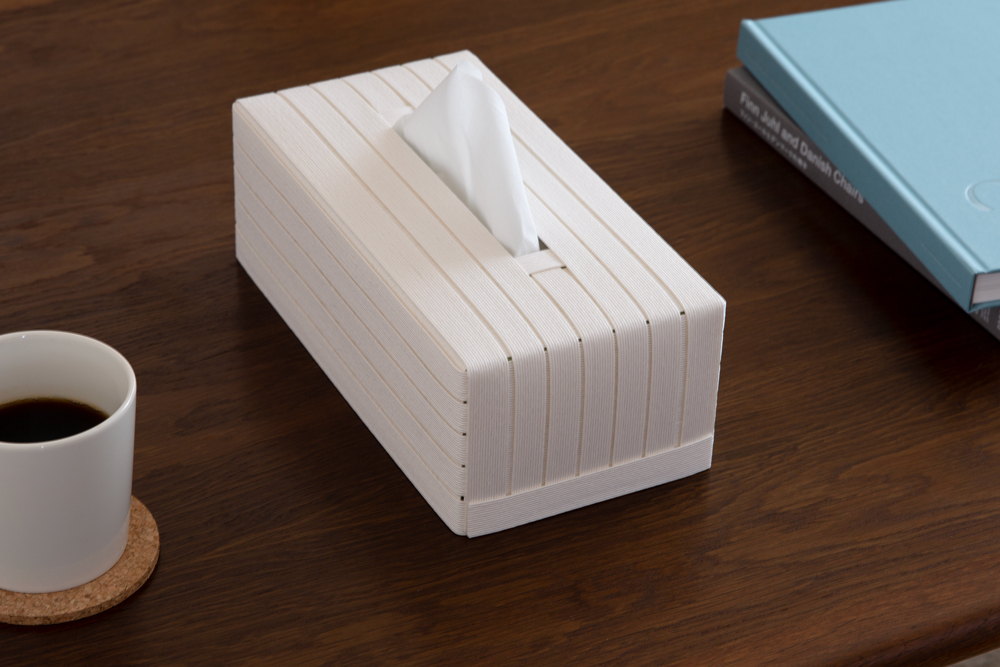 心地よい暮らしをつくる ティッシュケース Tall ホワイト 岩手県奥州市産 バンドシー Bandc エリエール コットンフィール ナクレ に対応 [AR096]