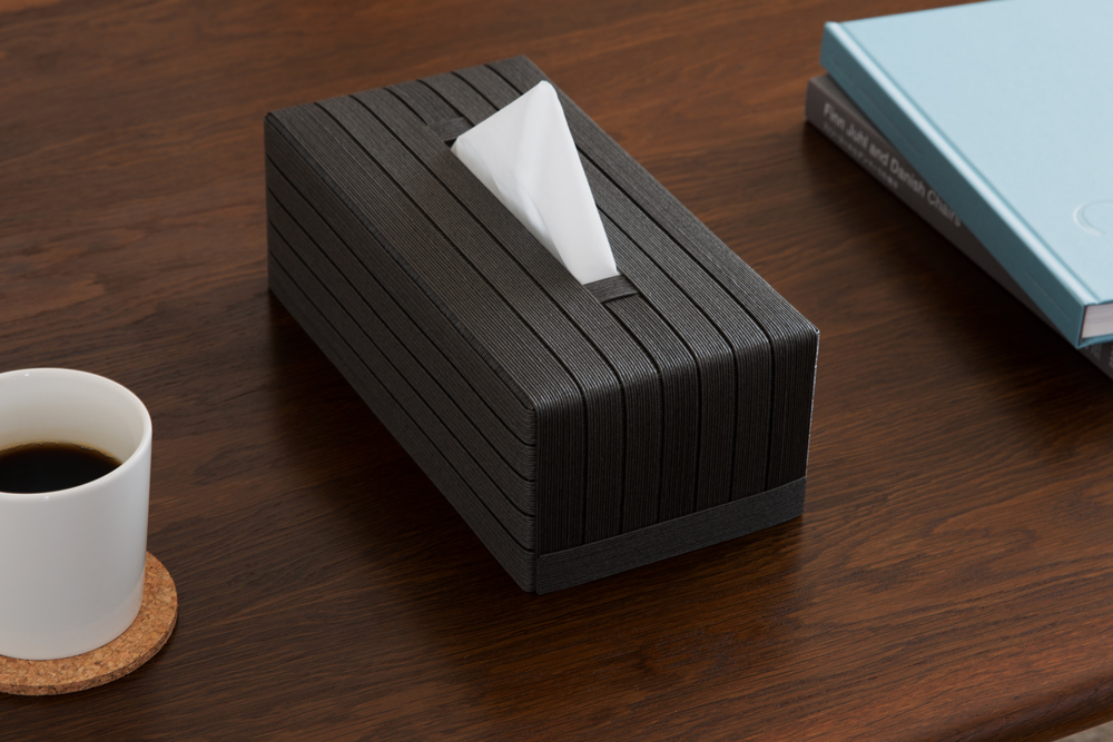 心地よい暮らしをつくる ティッシュケース Tall チャコールグレー 岩手県奥州市産 バンドシー Bandc エリエール コットンフィール ナクレ に対応 [AR098]