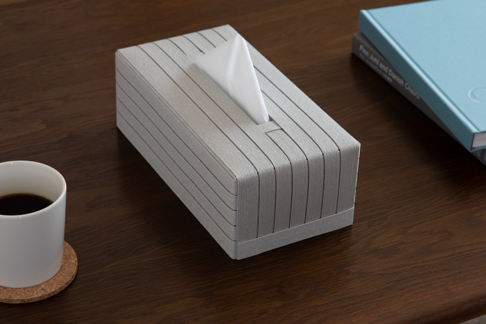 心地よい暮らしをつくる ティッシュケース Tall ライトグレー 岩手県奥州市産 バンドシー Bandc エリエール コットンフィール ナクレ に対応 [AR099]