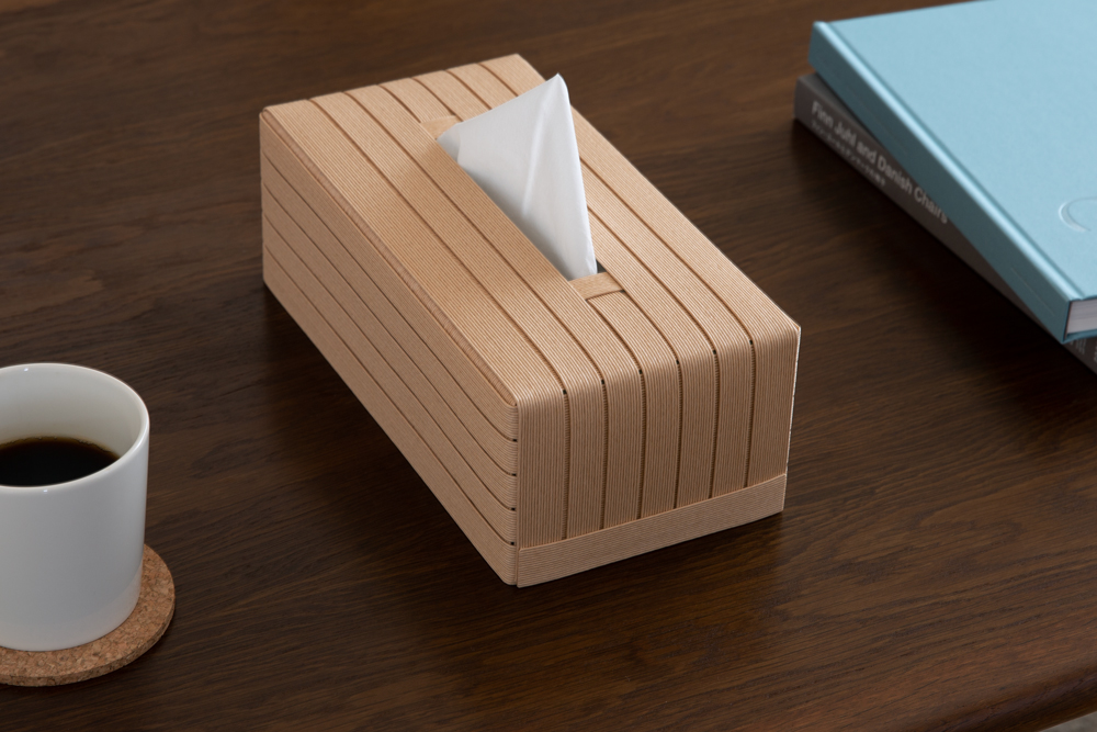 心地よい暮らしをつくる ティッシュケース Tall ベージュ 岩手県奥州市産 バンドシー Bandc エリエール コットンフィール ナクレ に対応 [AR100]