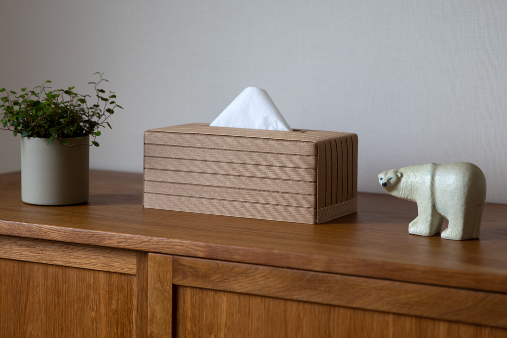 心地よい暮らしをつくる ティッシュケース Grande ナチュラル 岩手県奥州市産 バンドシー Bandc 鼻セレブ エリエール 贅沢保湿 に対応 [AR104]