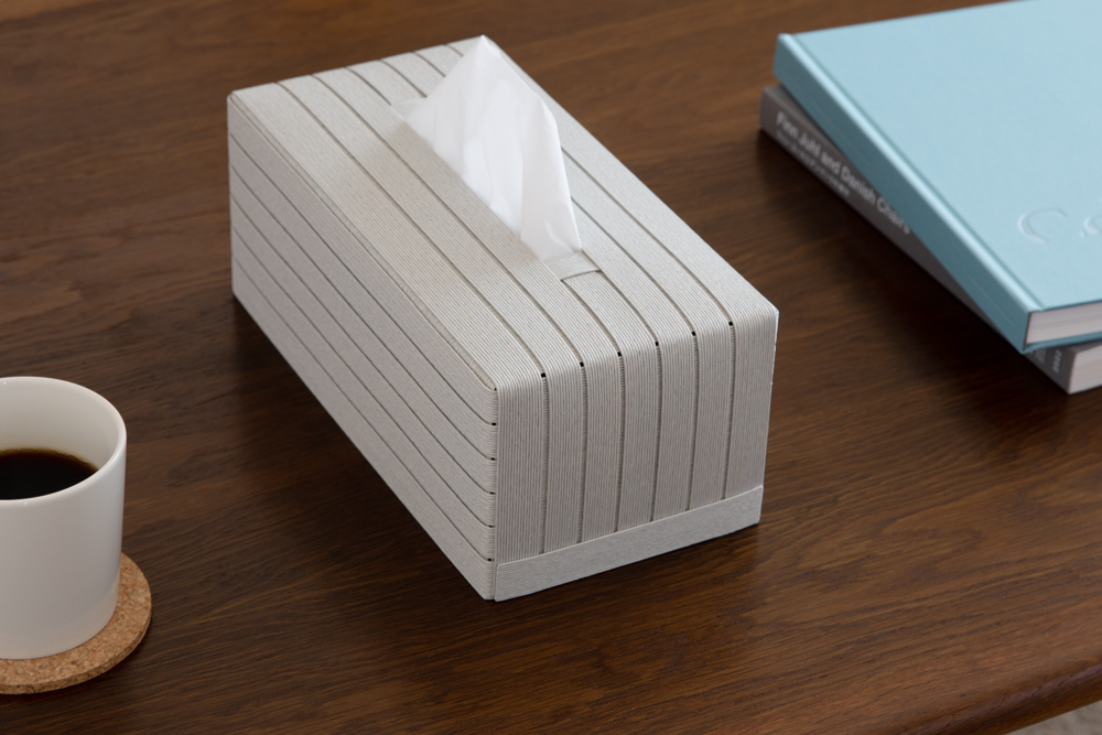 心地よい暮らしをつくる ティッシュケース Grande ライトグレー 岩手県奥州市産 バンドシー Bandc 鼻セレブ エリエール 贅沢保湿 に対応 [AR106]