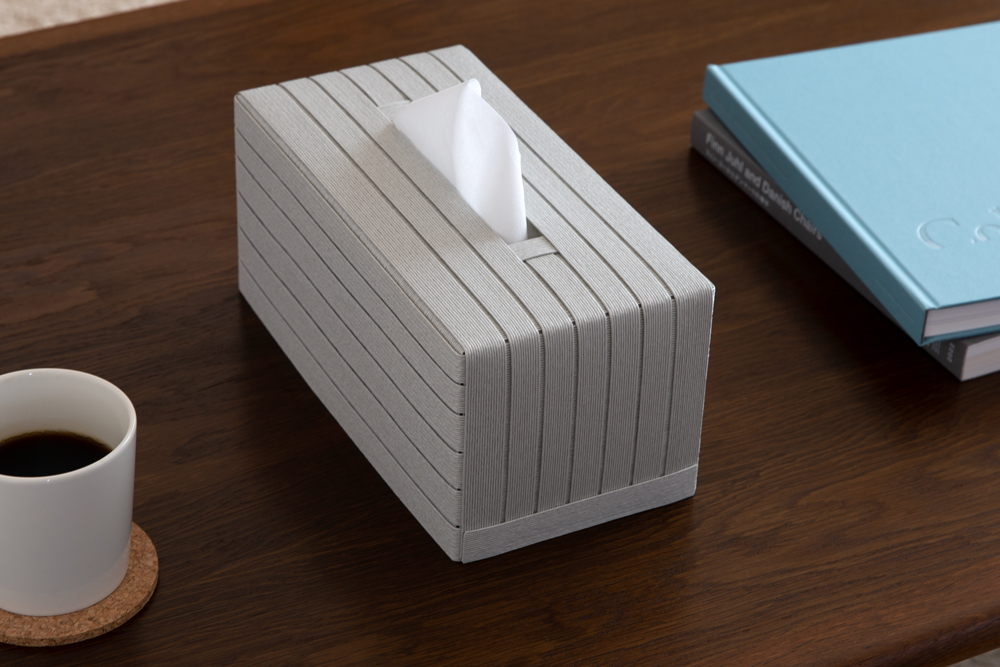 心地よい暮らしをつくる ティッシュケース Max ライトグレー 岩手県奥州市産 バンドシー Bandc スコッティ カシミヤ 大人の鼻セレブ に対応 [AR113]