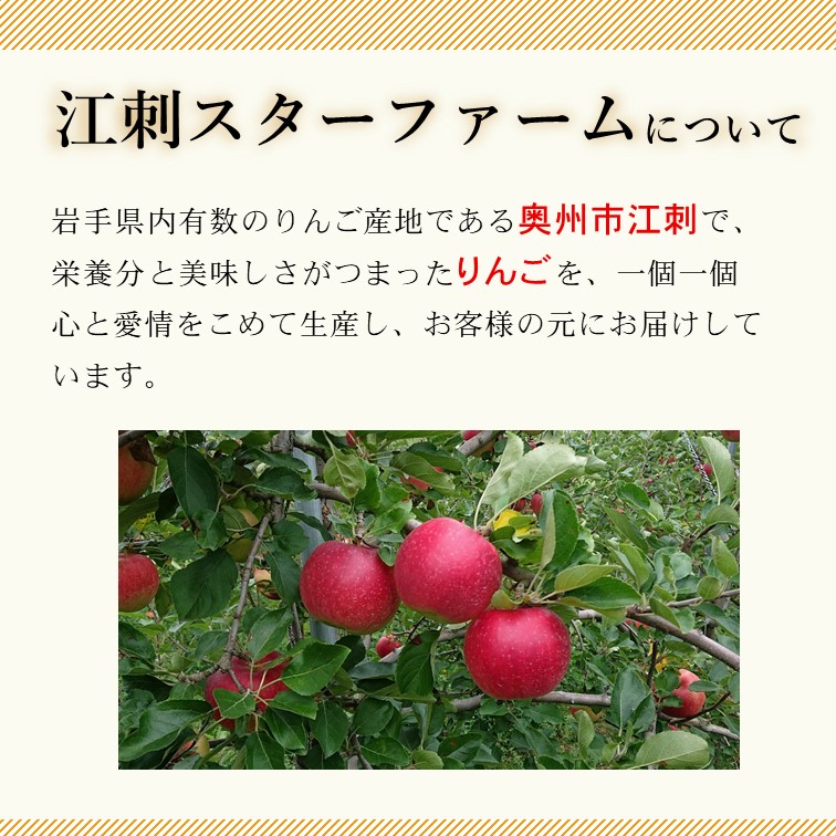 【スターファーム】 こだわり栽培の ジョナゴールド 厳選品 3kg 岩手県奥州市産りんご 産地直送 [AY009]