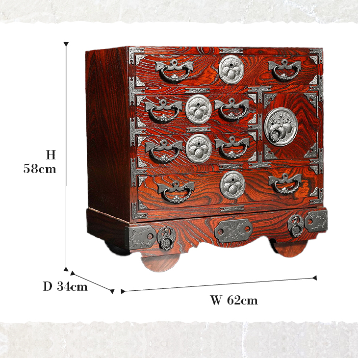 岩谷堂箪笥 極小タンス車付 伝統工芸品 和家具 和タンス インテリア 日本製（岩手県奥州市産） [GT024]