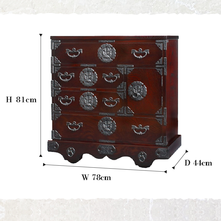 岩谷堂箪笥 中型中開車箪笥 伝統工芸品 和家具 和タンス インテリア 日本製（岩手県奥州市産） [GT040]