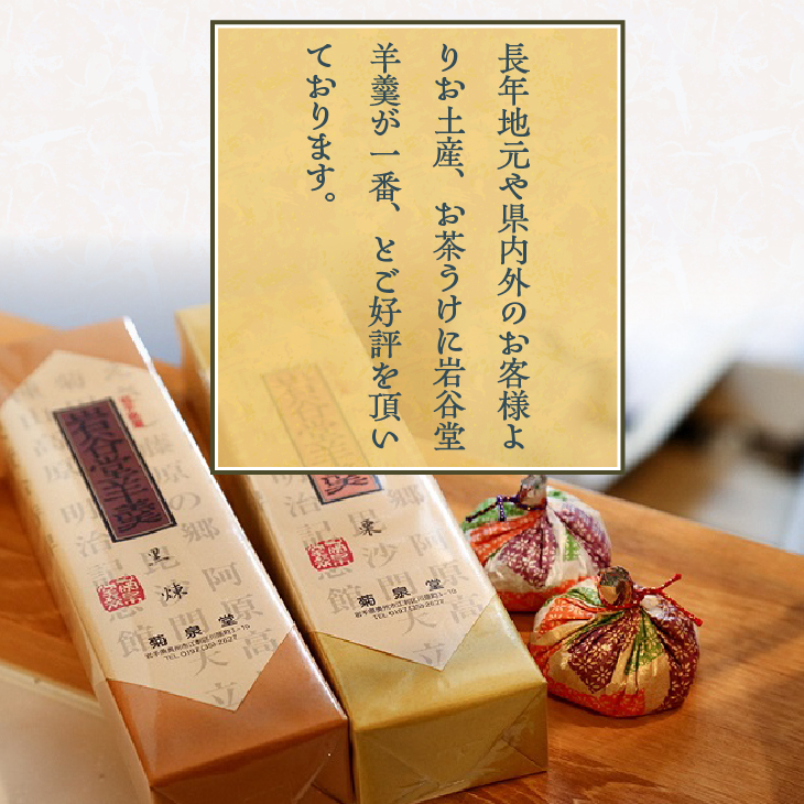 明治36年創業 菊泉堂の岩谷堂羊羹 特大2本・絞り羊羹20個詰め合わせ 伝統和菓子[V0006]