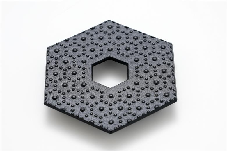 南部鉄器 瓶敷 亀甲アラレ（急須向き） [Y0102]