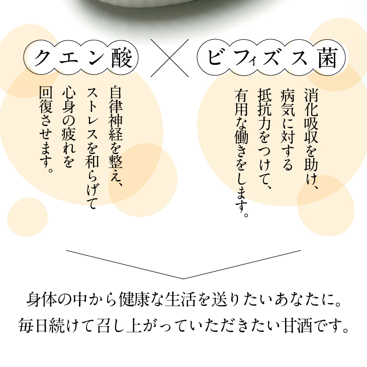 クエン酸+ビフィズス菌の発芽玄米甘酒 [AD016]