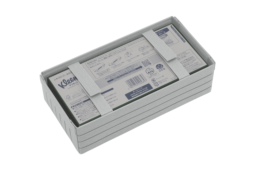 心地よい暮らしをつくる ティッシュケース ライトグレー 岩手県奥州市産 バンドシー Bandc クリネックス エリエール ネピア エルモア に対応 [AR085]