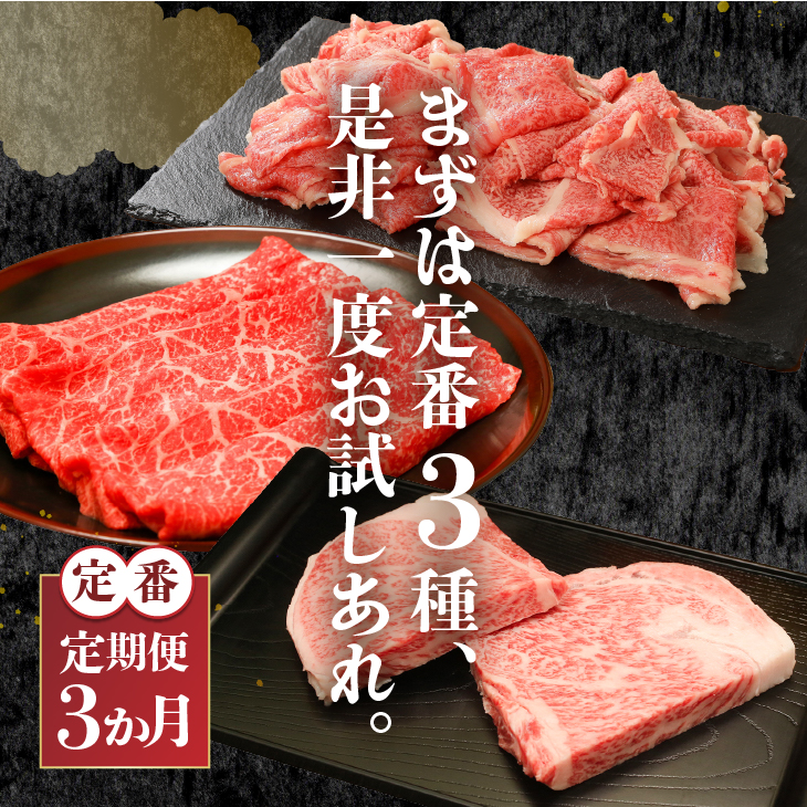 前沢牛定期便 定番3カ月コース（全3回）離島配送不可 [U0082]