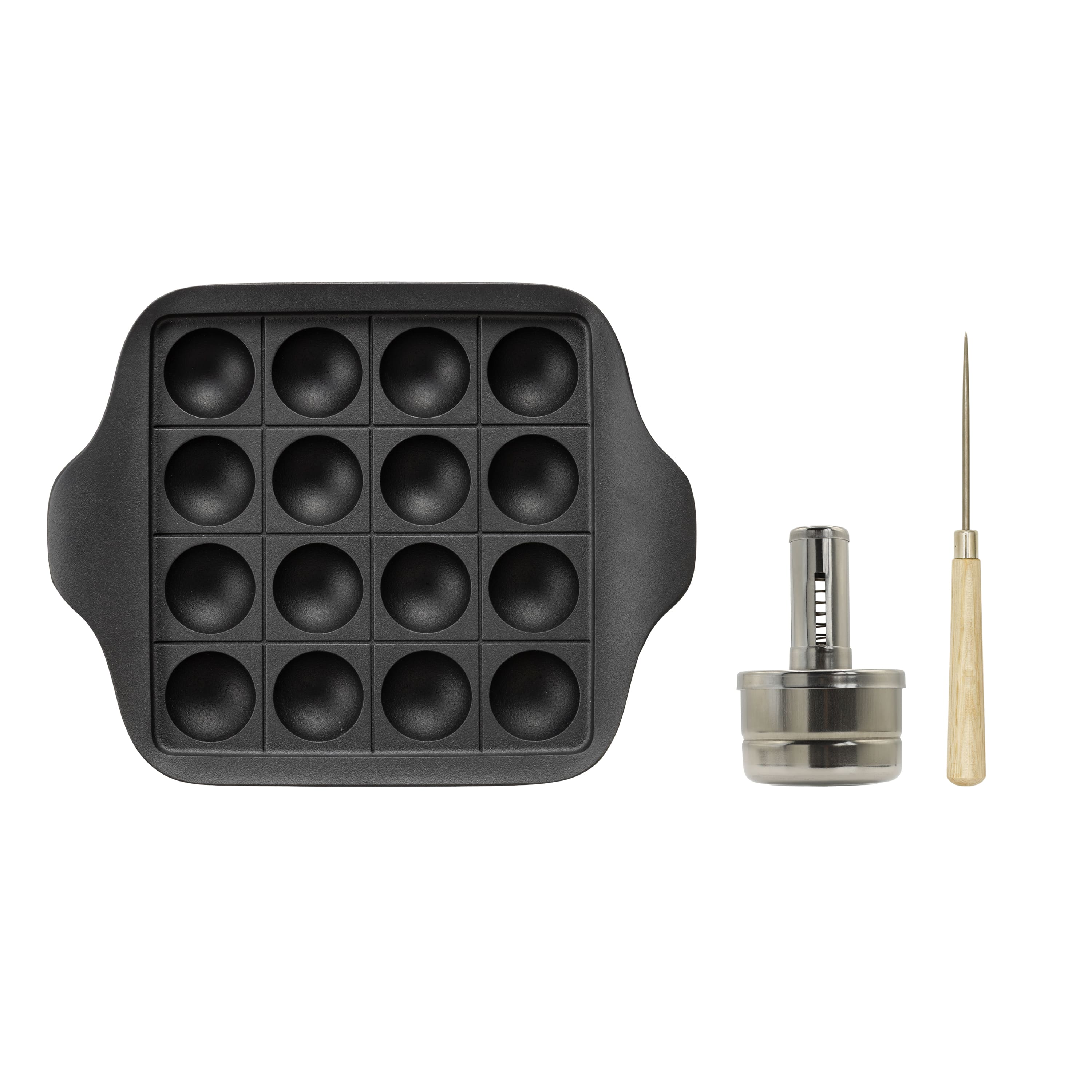 南部鉄器 鉄のたこ焼き器 てつだこセット 伝統工芸品[Z0050]