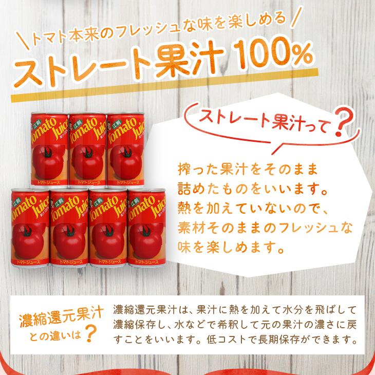 【1月中旬発送】江刺トマトジュース 190ml×60缶 (30缶×2箱) 無塩 無添加 とまとストレート果汁100％[A0059]