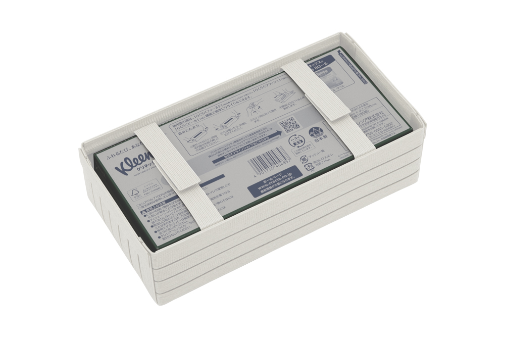 心地よい暮らしをつくる ティッシュケース ホワイト 岩手県奥州市産 バンドシー Bandc クリネックス エリエール ネピア エルモア に対応 [AR082]