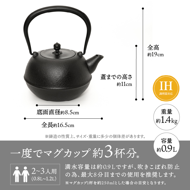  南部鉄器 『鉄瓶・瓶敷セット』 めんこい寒梅美肌〜MENKOI BIHADA〜 0.9L [BE018]