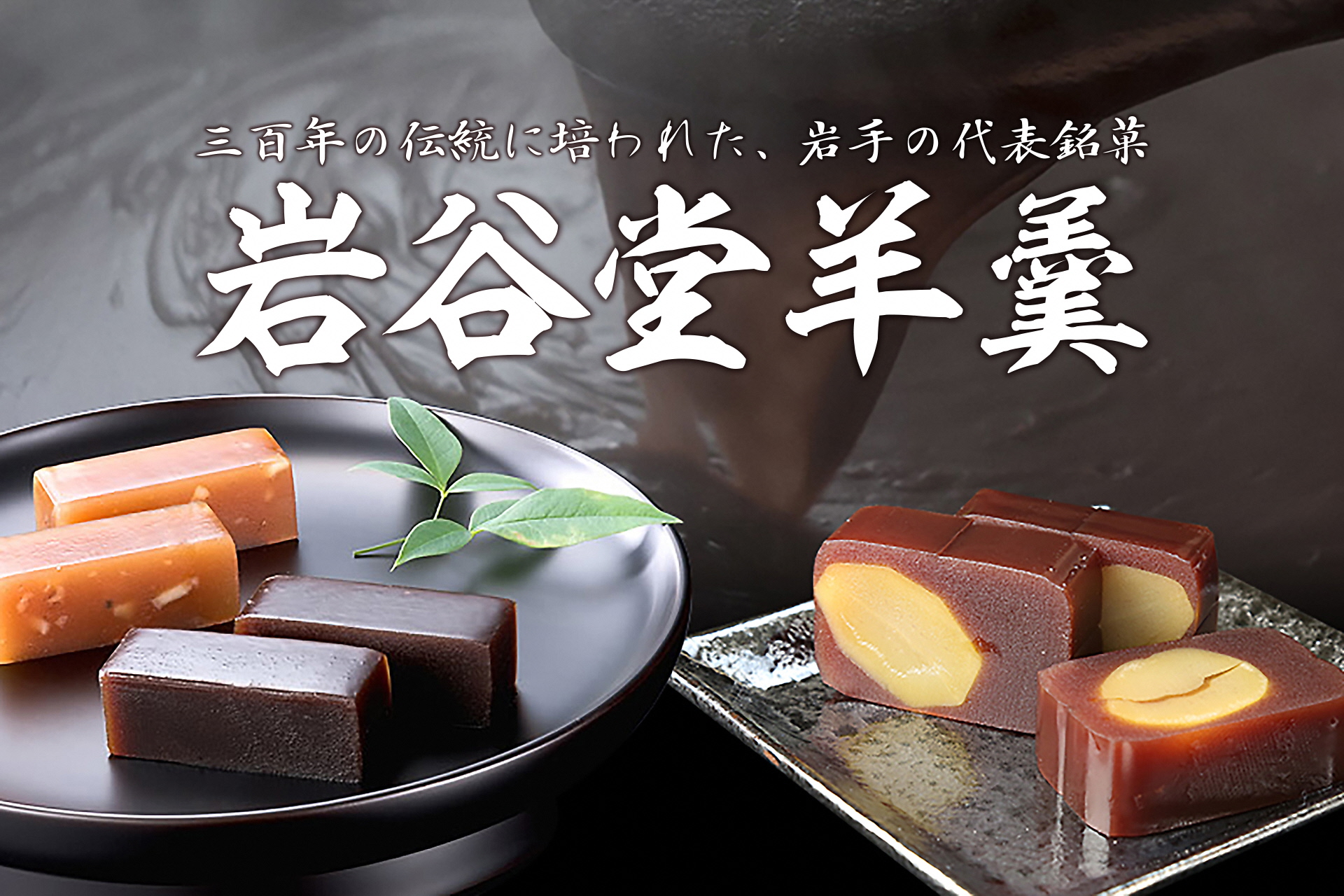 明治36年創業 菊泉堂の岩谷堂羊羹 特大2本・絞り羊羹20個詰め合わせ 伝統和菓子[V0006]
