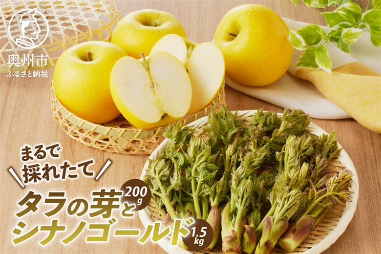 りんごと栽培タラの芽 離島配送不可 [BK009]