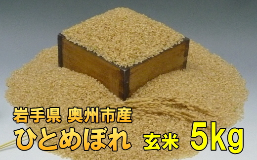 [12月5日より価格改定予定][令和6年産][玄米5kg]人気沸騰の米 岩手県奥州市産ひとめぼれ 令和6年産 玄米5キロ[7日以内発送] [AC013]