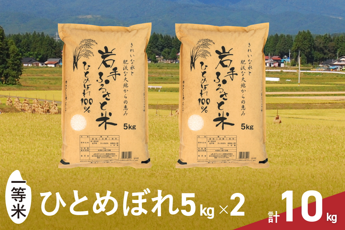  新米 3人に1人がリピーター!岩手ふるさと米 10kg(5㎏×2) 令和7年産 一等米ひとめぼれ 東北有数のお米の産地 岩手県奥州市産【配送時期に関する変更不可】 [U0217]