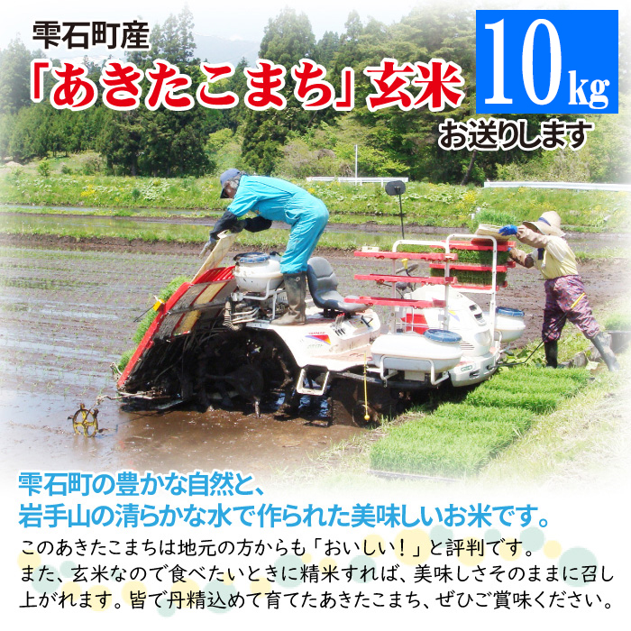 数量限定 岩手県産 あきたこまち 玄米 10kg 【ユニティファーム】 米 こめ コメ スーパーフード ヘルシー ごはん ご飯 ライス 国産 産地直送 農家直送 期間限定 おにぎり 弁当 おすすめ 人気 10キロ １０ｋｇ １０キロ 単一原料米 仕送り