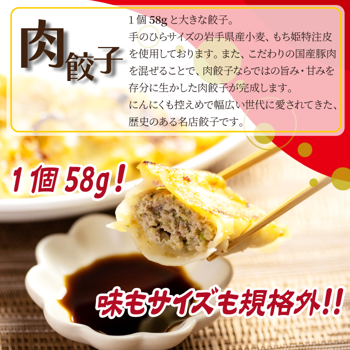 岩手県産小麦 もち姫使用 冷凍生餃子 【肉餃子12個】 ／ 餃子 ぎょうざ ギョウザ ギョーザ 中華惣菜 【みたけ飯店の餃子】