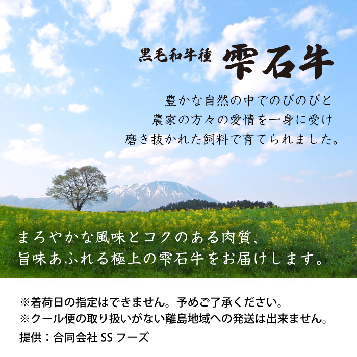 雫石牛手ごね生ハンバーグ 5個セット【SSフーズ】/ 冷凍 牛肉100％ 焼くだけ ハンバーグ