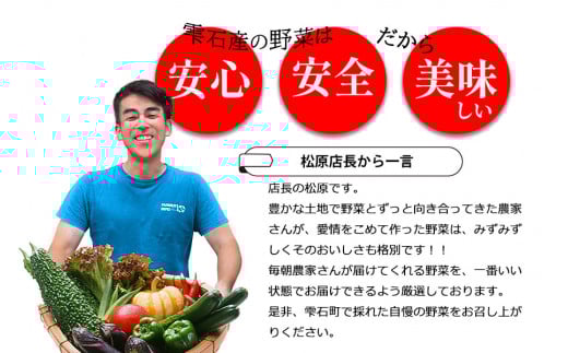 野菜ソムリエ “産直松の実の松原店長” 厳選 旬菜野菜BOX（8品～10品） ／ 人気 産直 採れたて 野菜