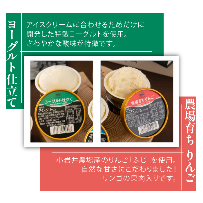 小岩井農場 アイスクリーム 10個 セット ／ 人気 スイーツ デザート アイス カスタード バニラ 牛乳 りんご 林檎 リンゴ ヨーグルト 4種類 食べ比べ お菓子 個包装 小分け お取り寄せ ギフト プチギフト 贈り物 プレゼント お祝い パーティー お土産 手土産 誕生日 記念日 冷凍 おすすめ