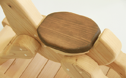 小鹿の木馬【おりつめ木工】 / 木製 おもちゃ 出産祝い 子ども