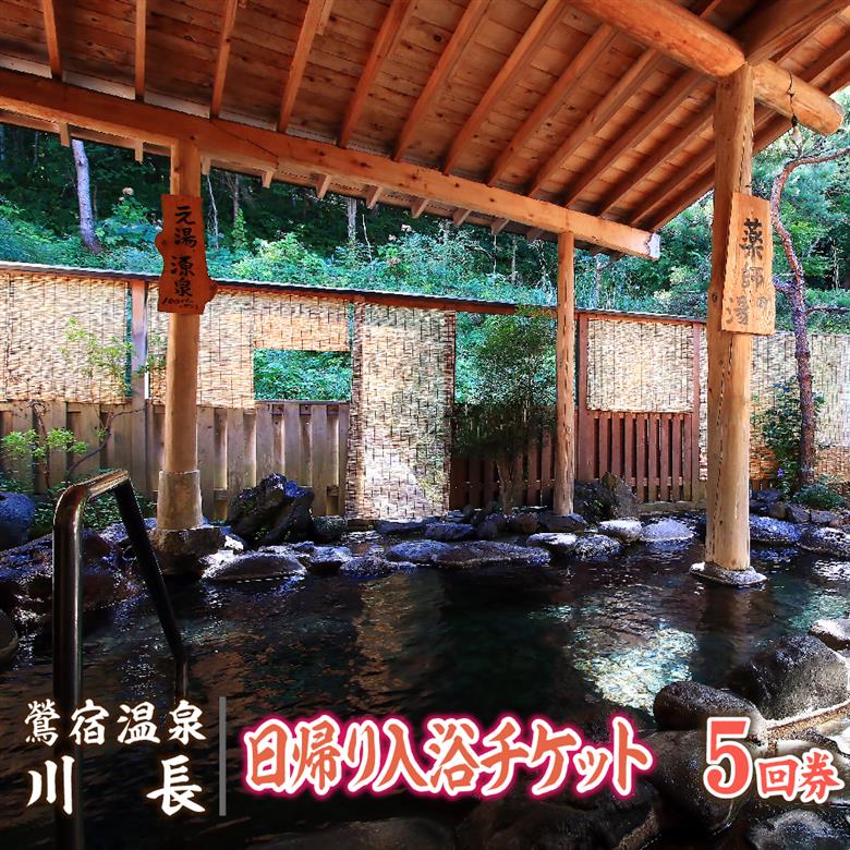 岩手鶯宿温泉 川長 日帰り入浴券 5回券 ／ 源泉かけ流し 温泉 鴬宿温泉