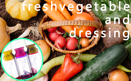 雫石町産 季節野菜とナナイロドレッシング 詰め合わせ ／ サラダ 野菜 ドレッシング 【しずく×CAN】