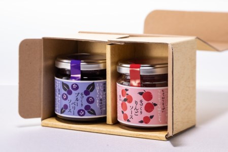 ブルーベリーソース＆リンゴソース各２個セット ブルーベリー ソース ジャム ぶるーべりー りんご フルーツ 果物 手作り セット