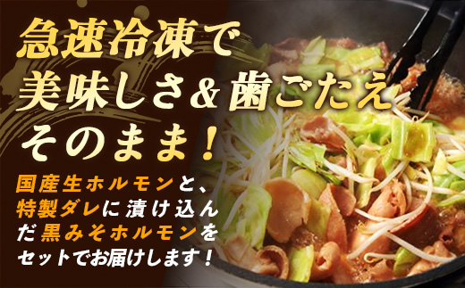 岩手のとうちゃんかあちゃんの店ホルモン焼セット ホルモン 黒みそホルモン セット 簡単調理 肉 お肉 豚肉 冷凍 岩手県 岩手町 佐藤精肉店