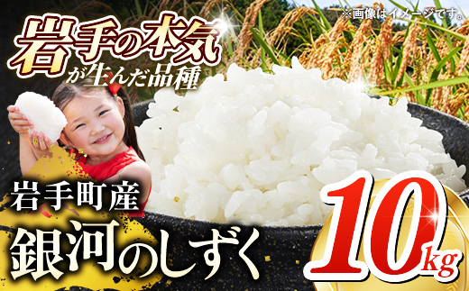【先行受付】令和7年産 岩手町産 銀河のしずく 10kg(5kg×2袋) ／ 先行予約 新米 白米 ご飯 米 精米 おこめ 単一原料米 ブランド米 新鮮 おすすめ 送料無料 岩手県 岩手町 銀河のしずく 10kg（5kg×2袋）