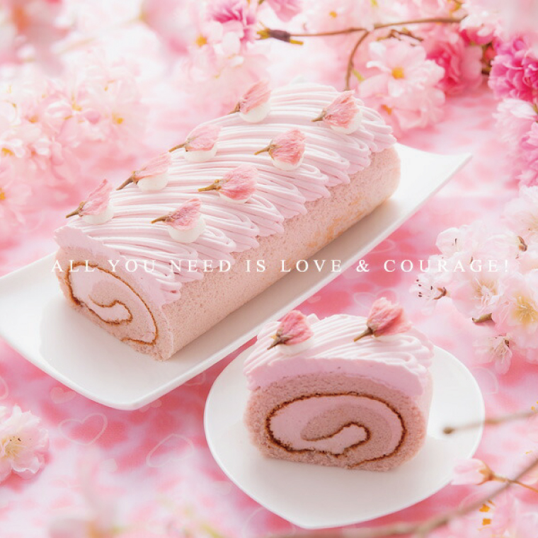 【期間限定】さくら満開モンブランロール (AQ019-2)