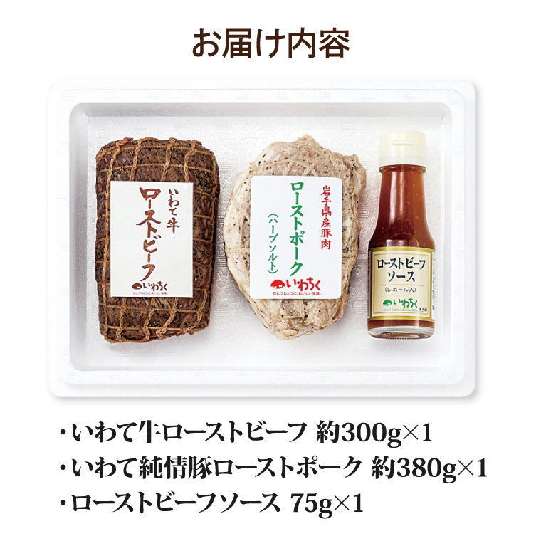 AB038　いわて牛ローストビーフ・いわて純情豚ローストポークセット