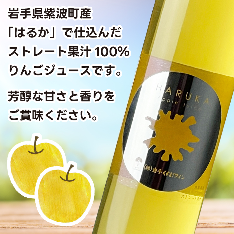 はるか りんごジュース ２本セット【ジュース 果汁100％ ストレートジュース フルーツジュース 岩手県 紫波町産 りんご】（EX001） りんごジュース ２本セット